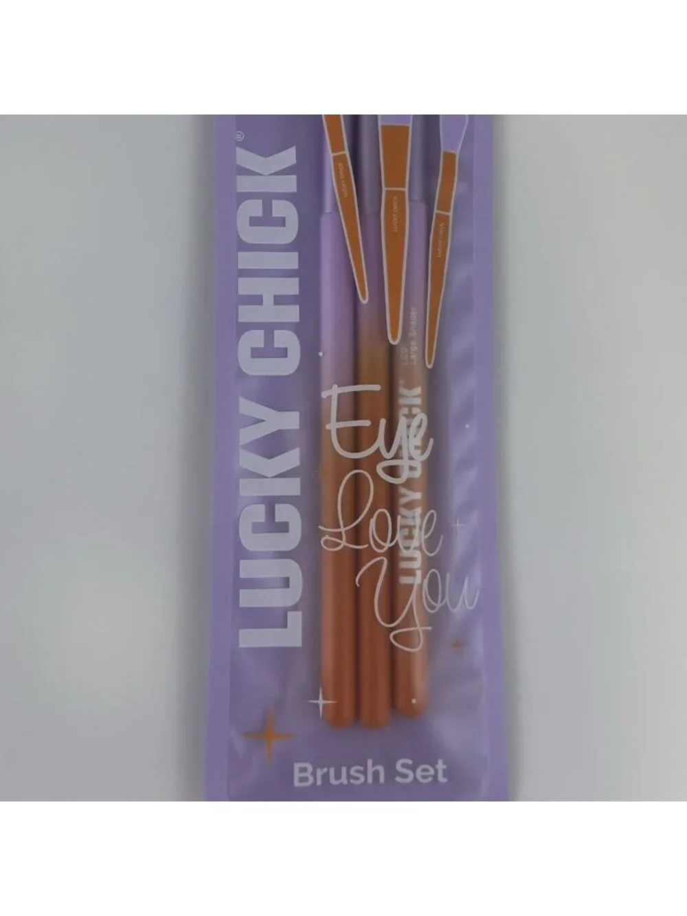 Lucky Chick Eye Brush Set 3-Piece Makeup Blending Shading Ultra-Soft Vegan NEW
